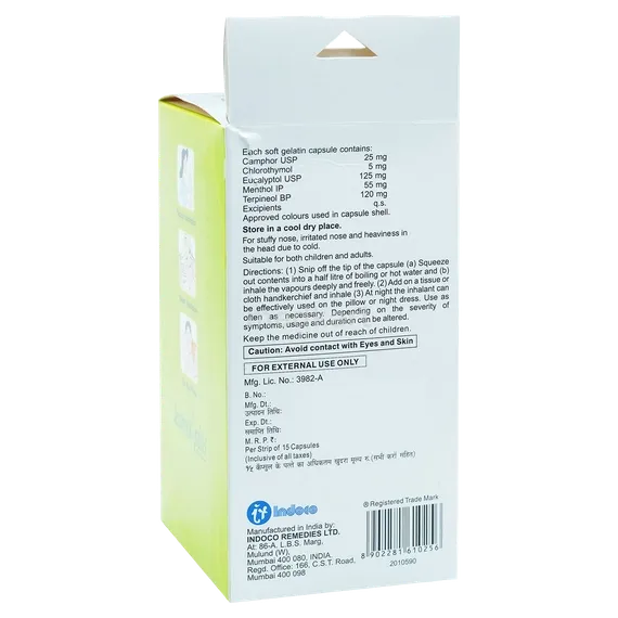 karvol plus capsule 15's